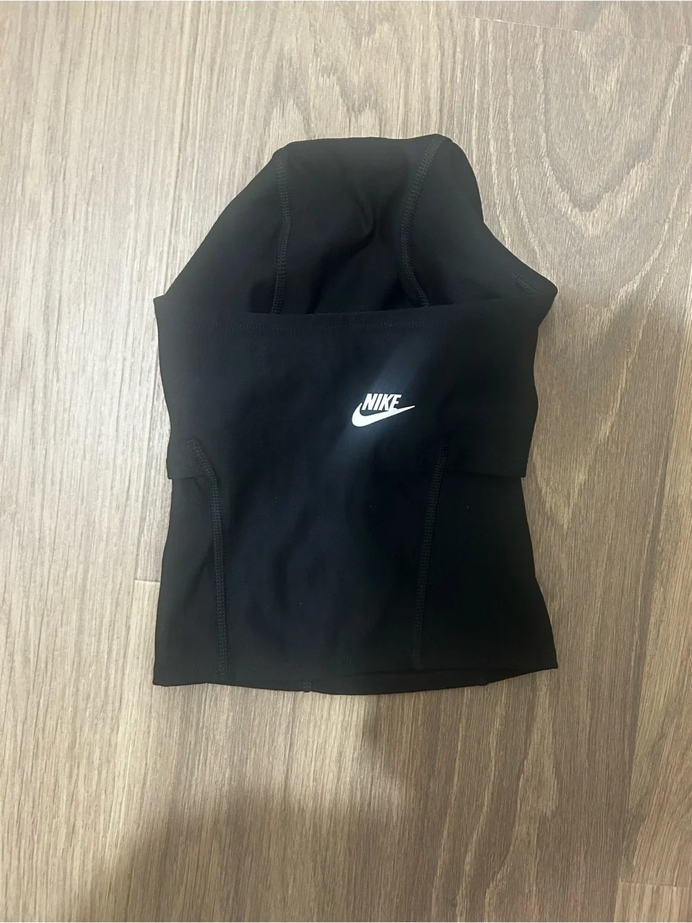 Nike Black and White Hooded Gaiter with Swoosh